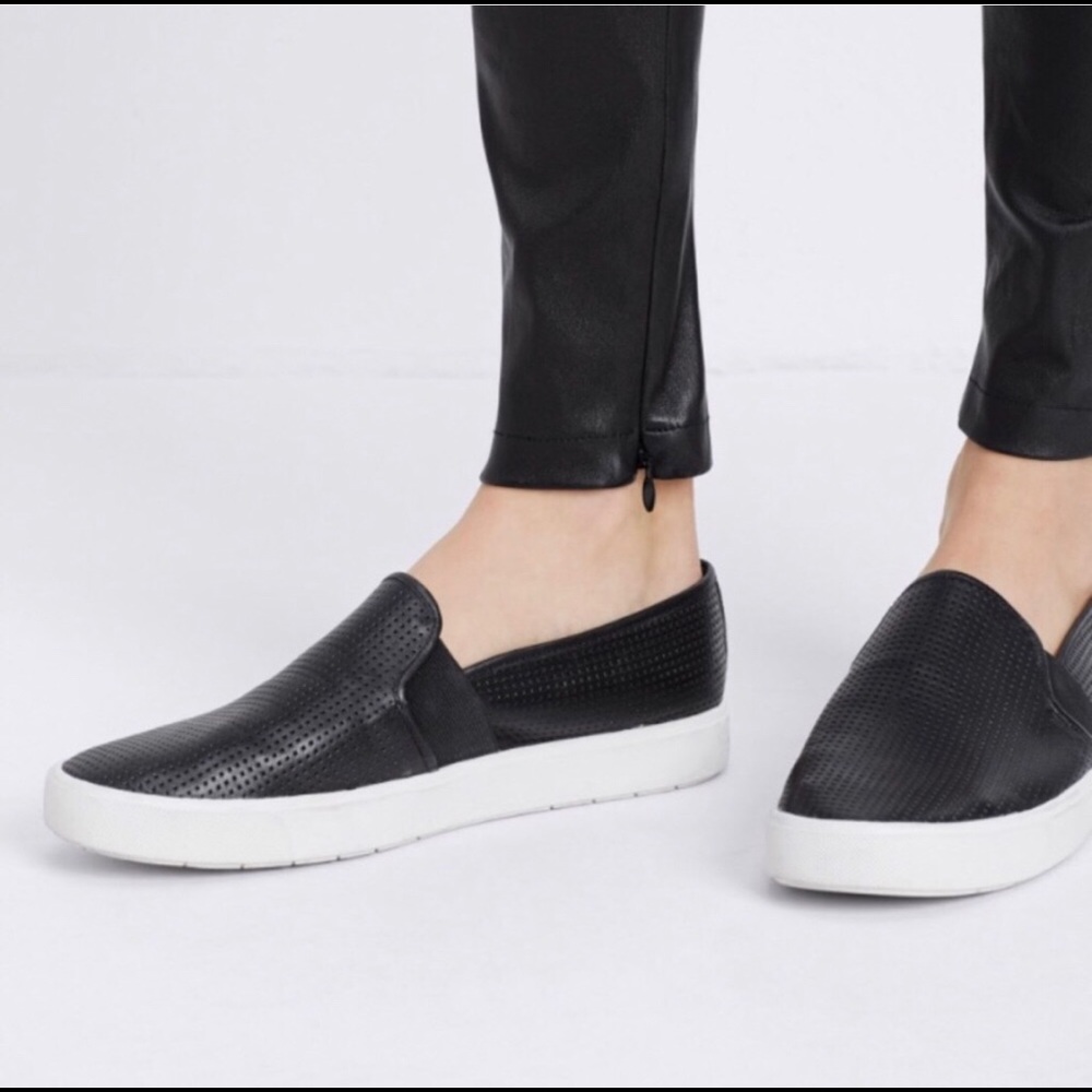 Vince Perforated Leather Blair Sneaker Black size 6.5